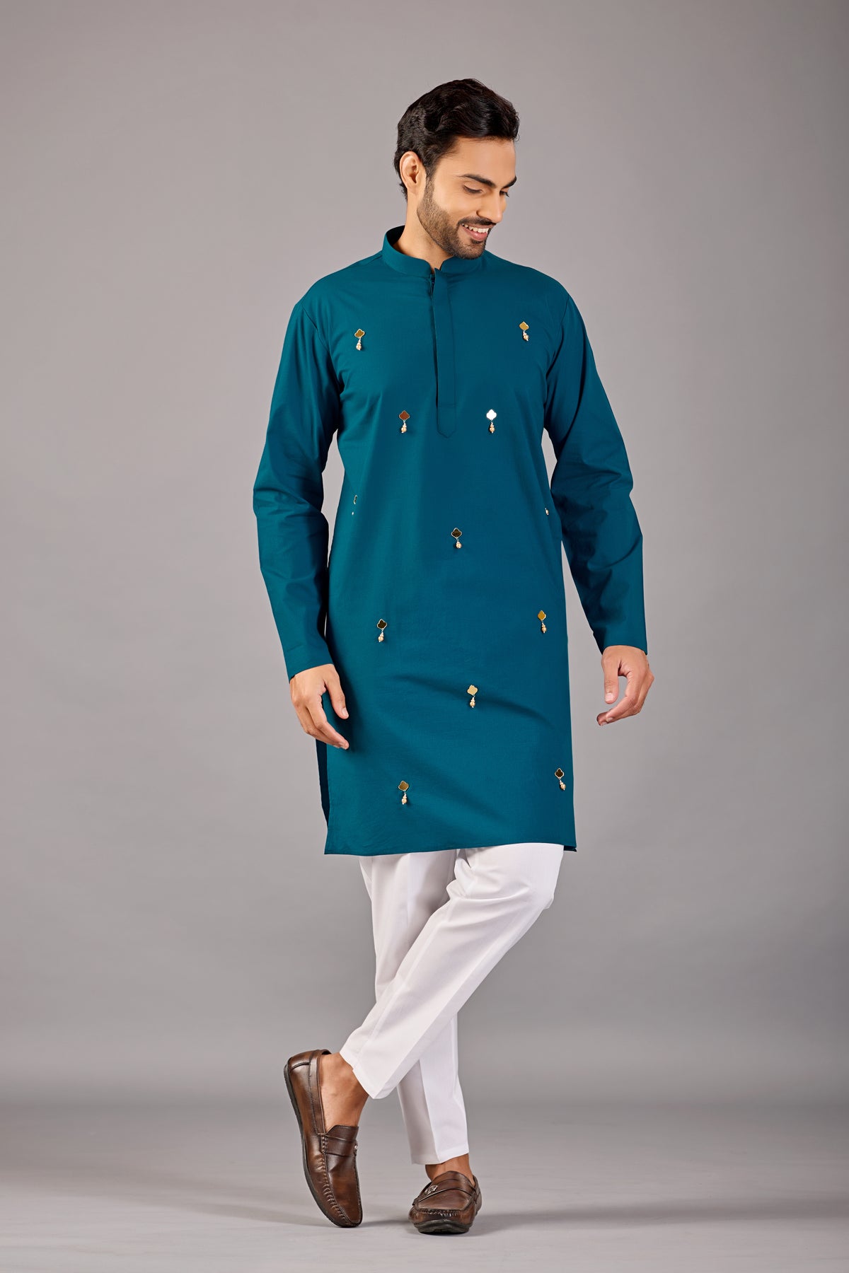 Peacock Teal Kurta 🪞✨