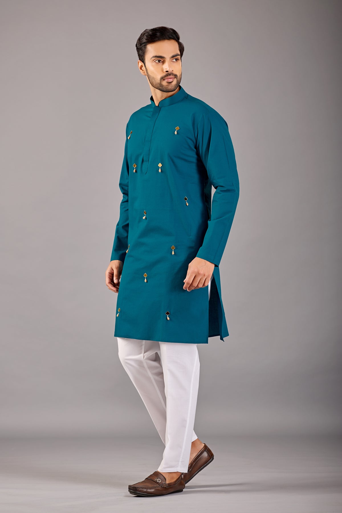 Peacock Teal Kurta 🪞✨
