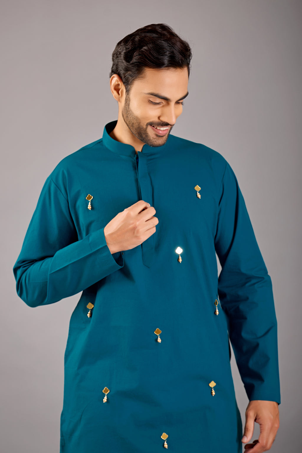 Peacock Teal Kurta 🪞✨