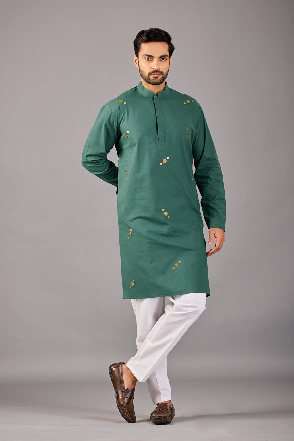 Emerald Elegance Men's Kurta